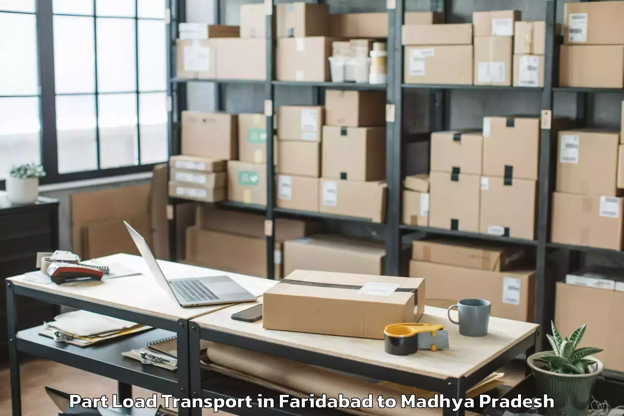 Book Faridabad to Patharia Part Load Transport